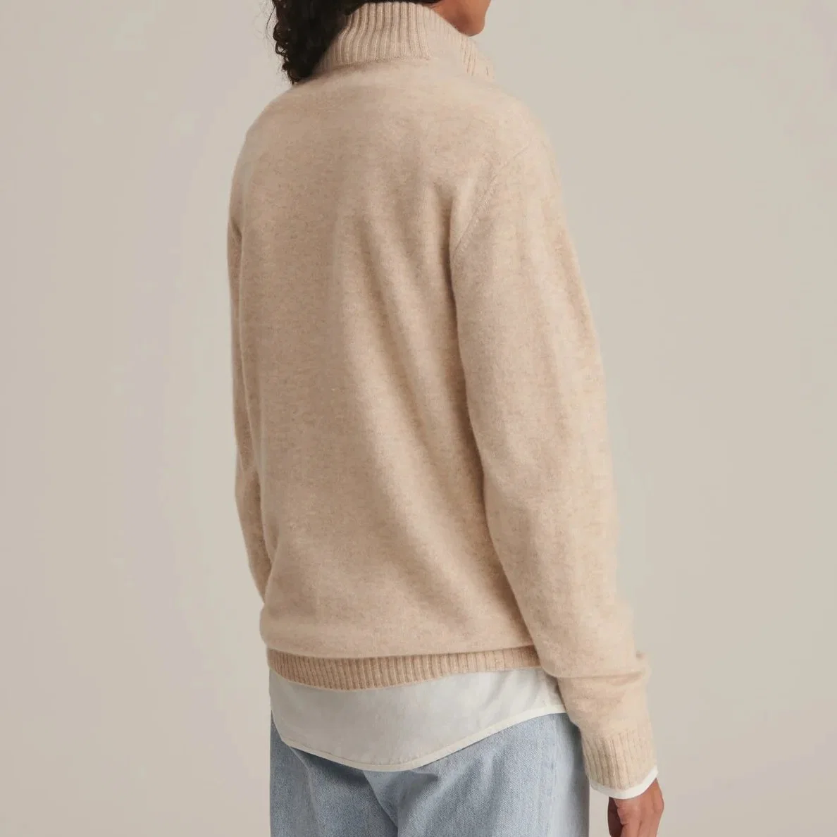 Autumn Winter Cashmere Newest Collection Arrival Henley Polo Pullover Sweater