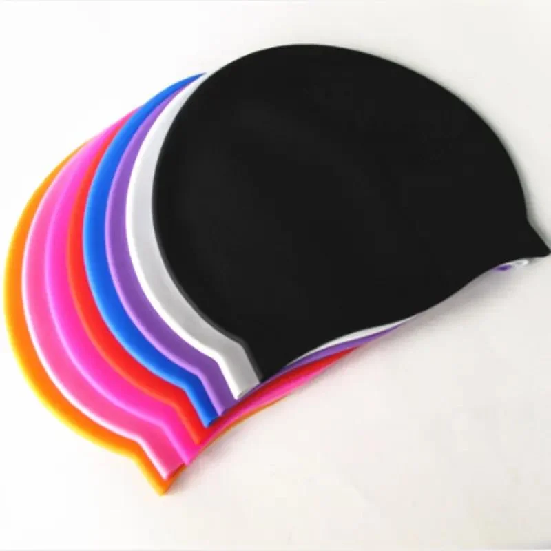 Swim Cap Premium Silicone Non-Slip Eco-Friendly Cover Ears Wrinkle-Free Swimming Hat for Men and Women Waterproof Swim Caps