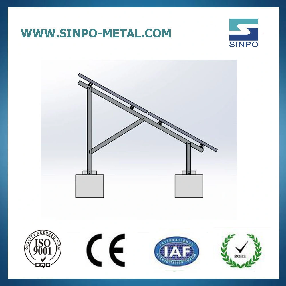 Solar PV Panel Mounting Bracket Solar Panel Support Rails for Flat Roof Solar Power System