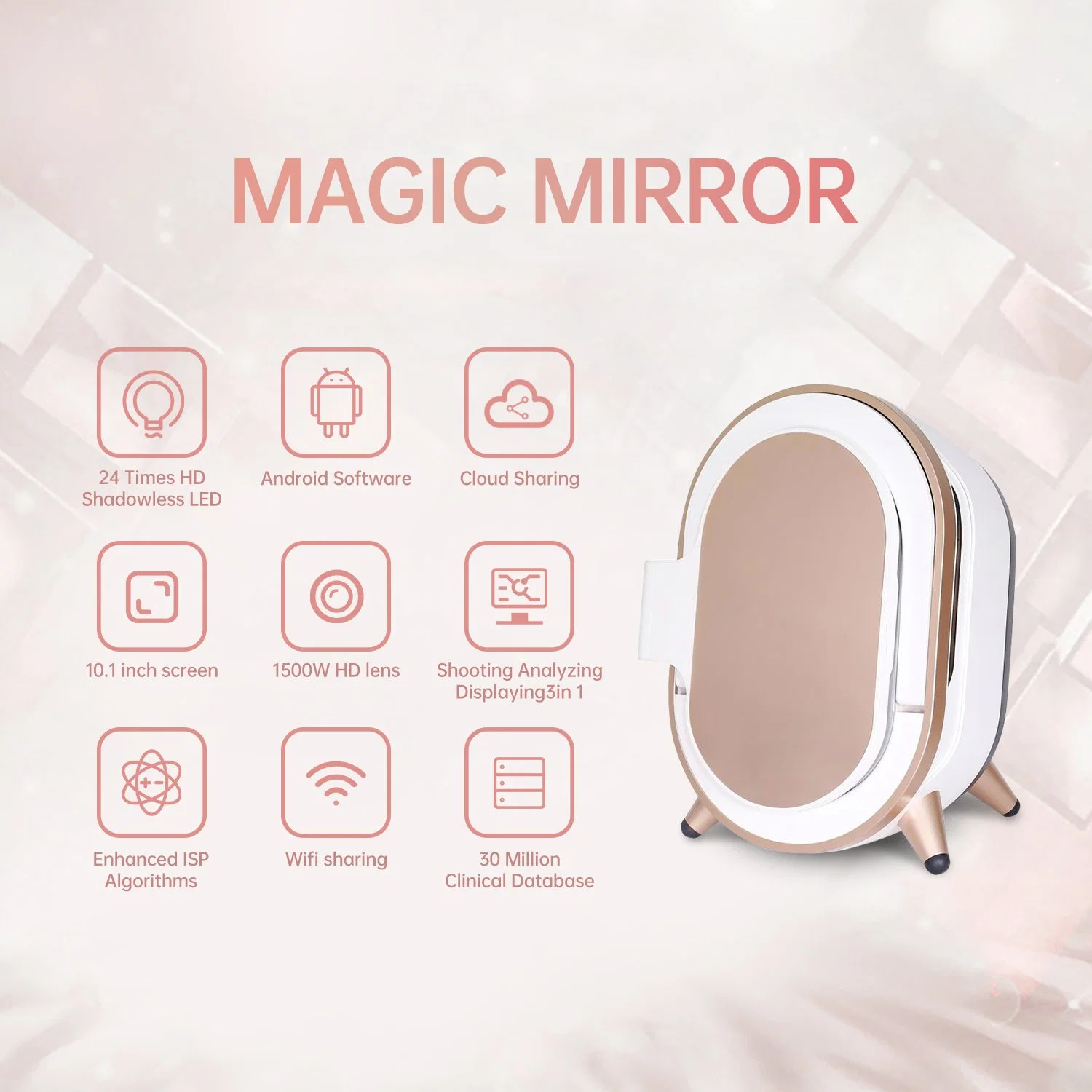 Analyseur de peau matériel Magic Mirror analyseur de visage matériel de beauté