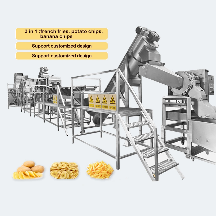 TCA Fully Automatic Steam Peeling Hydro Cutting Large Scale Frozen French Fries Making Machine Line