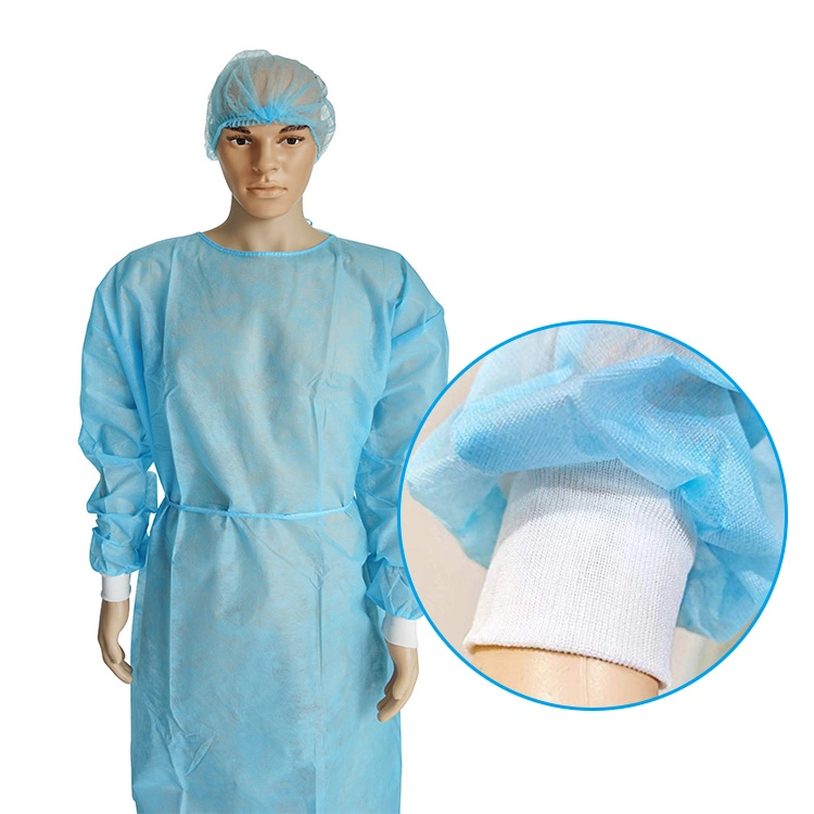 AAMI المستوى 2 إمدادات طبية قابلة للاستخدام مرة أخرى غير منسوجة مقاومة للماء الجراحية الطبية الملابس الواقية من العزل