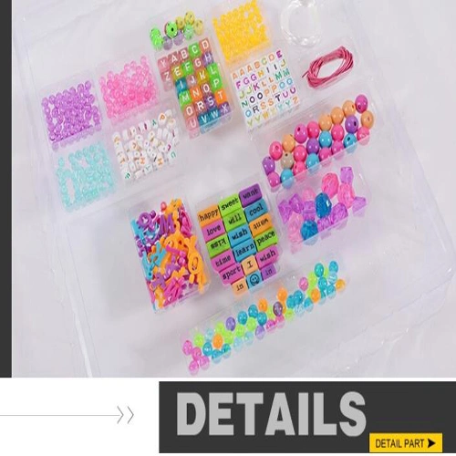Personalized Girls Jewelry Toys Plastic Beads Set Funny DIY Kids Crafts