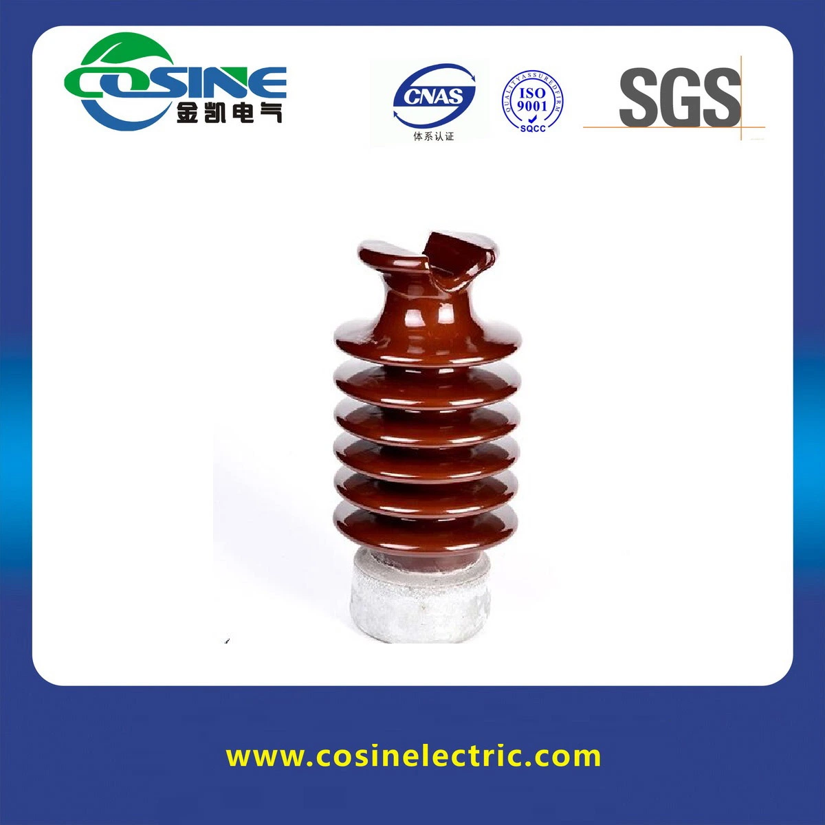 ANSI 57-5 Ceramic Porcelain Line Post Insulator for Transmission Line