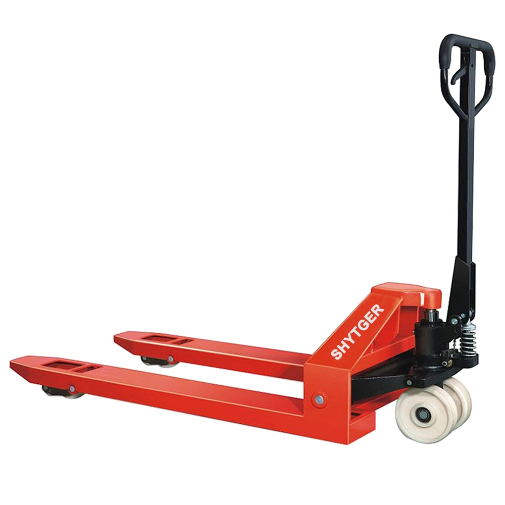 Low Price Hand Pallet Truck with Scales Rubber Wheel (NR20)
