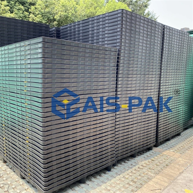 AIS-Pak Heavy Duty Industrial Plastic Warehouse Box Pallet with Lid and Cover