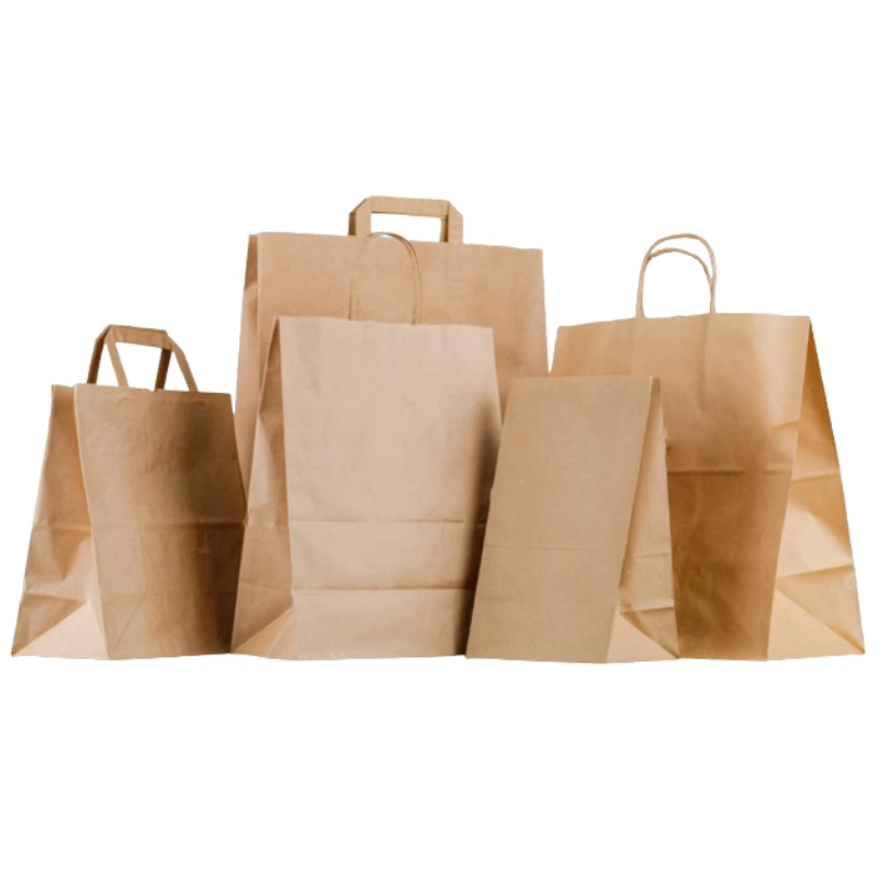 Paper Gift/Shopping/Brown/White/Coffee/Gift Bag/Food Packaging/Sos/Die Cut/Twist Handle/Flat Handle/Kraft Paper/Aluminum Foil Pointed Bottom/Paper Bag
