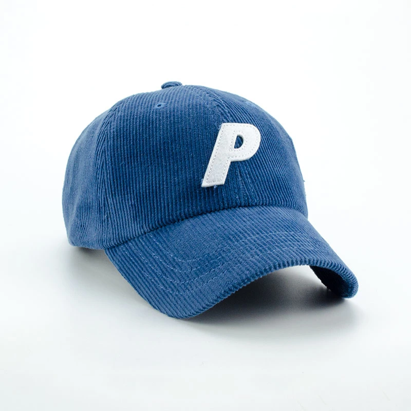 Popular Corduroy Baseball Cap with Patch Embroidery Fashion Sports Golf Cap Promotion Hat