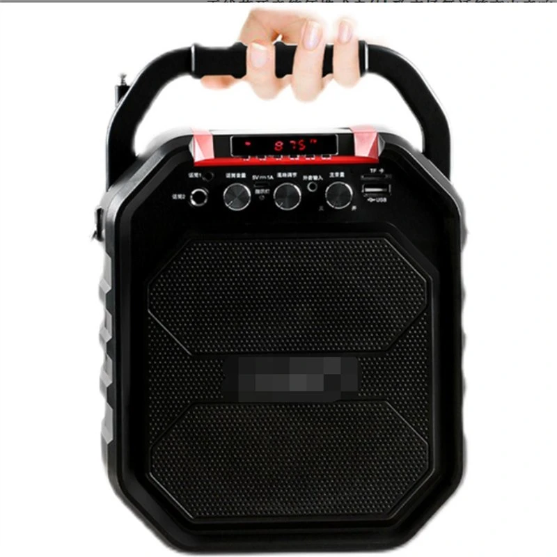 Haut-parleur sans fil Bluetooth extérieur portable karaoké Square Dance microphone charge Audio