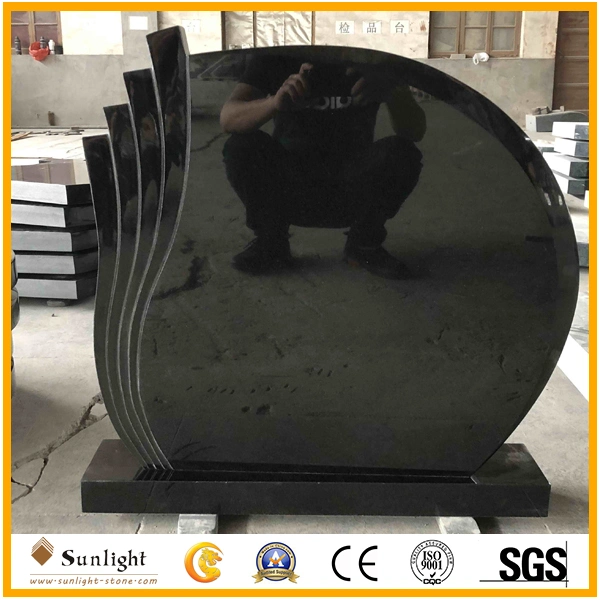 Super Polished Shanxi Black Granite Tombstones for European and Us Style