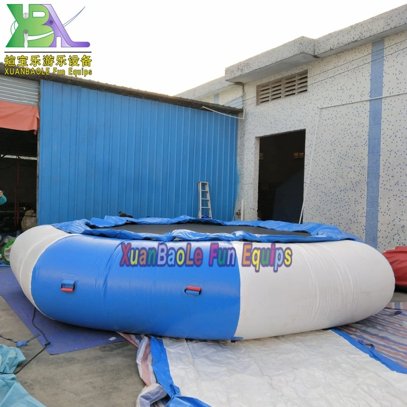Lona de PVC precio de fábrica flotante inflables juguetes acuáticos inflables Bungee trampolín// Agua inflables trampolines para ventas