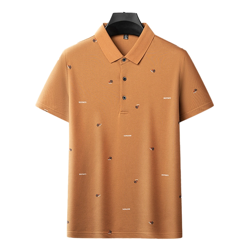 Short-Sleeved Men's Fashion Print Polo Shirt