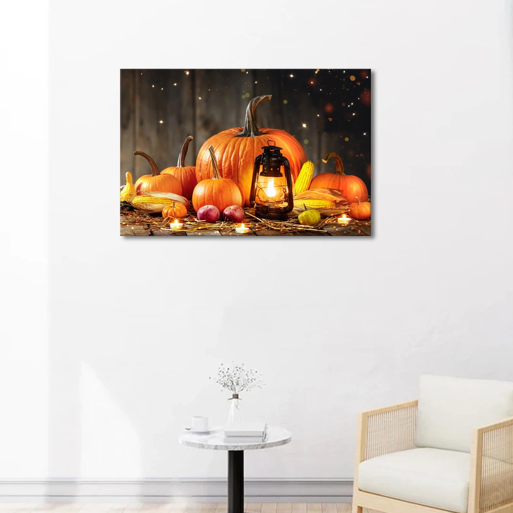 Herbst Dekorationen für Home Classic Kürbis Malerei Light up LED Licht TV Wandschmuck