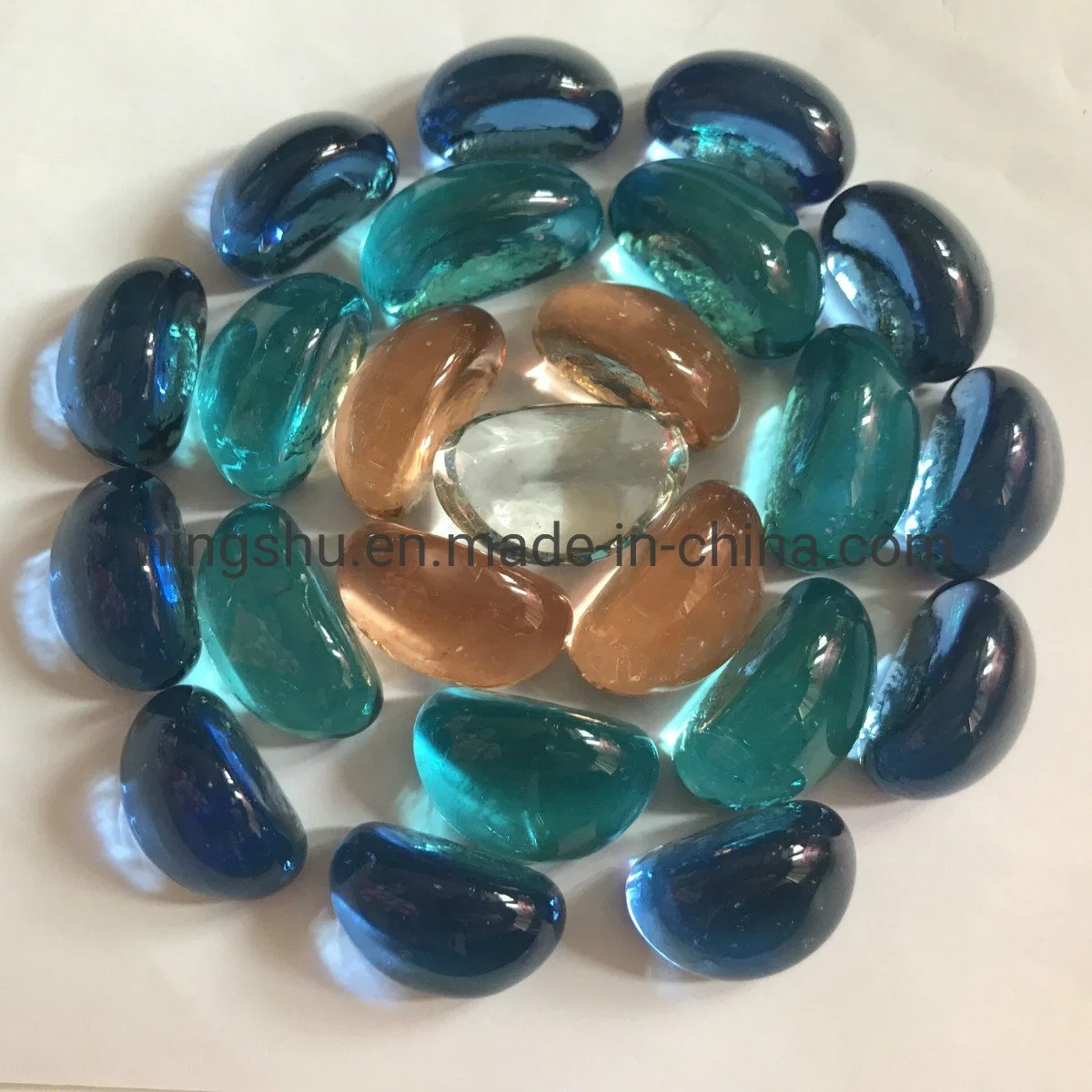 Large Tempered Reflective Fire Cobalt Glass Diamonds