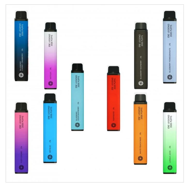 12 Regular Flavors Elux 3500 Puffs Disposable Vape Pen 50mg Flashing RGB LED 850mAh Rechargeable Disposable Mini E-Cigarette