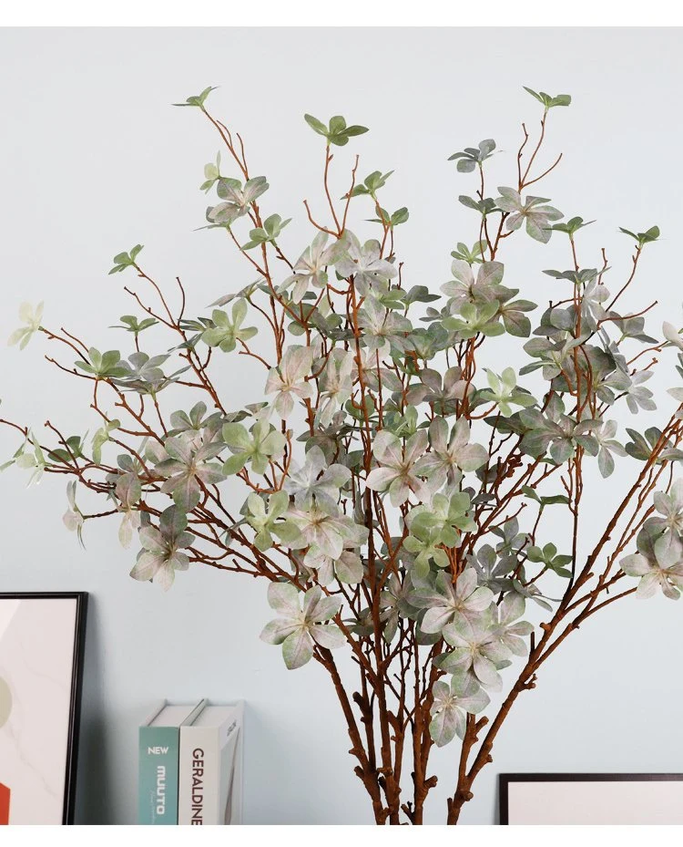 Artificial Branches 3D Enkianthus Perulatus Japanese Leaves Real Touch Greenery for Hometable Decoration