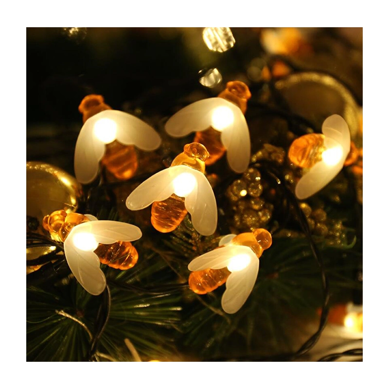 7 Meters 50 LED Bee Shaped Solar Christmas Decorative Garden Home String Lights Solar Yard Light Accesaries