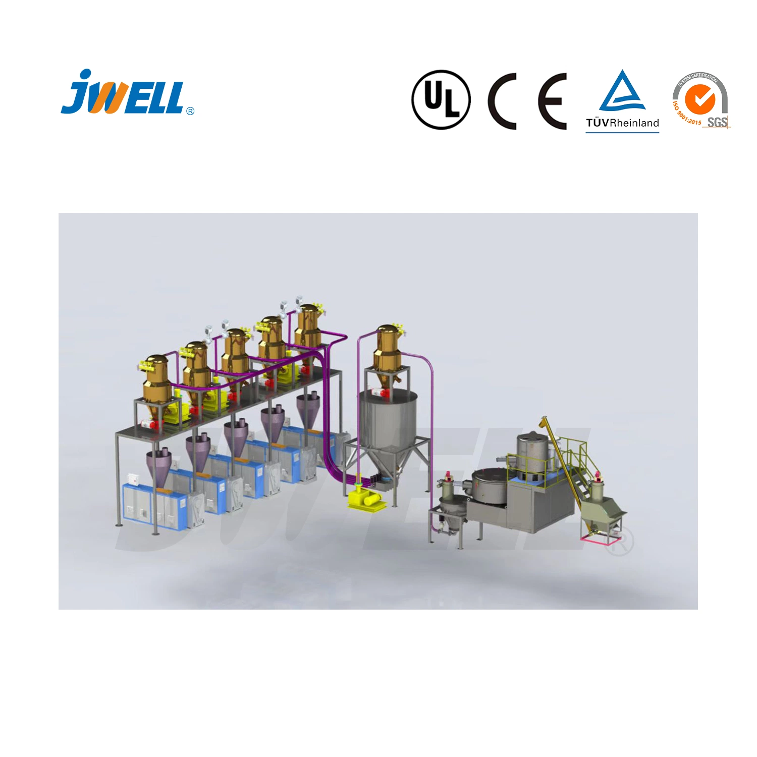 Jwell Machine Plastic Mixer Technical Specification Equipment