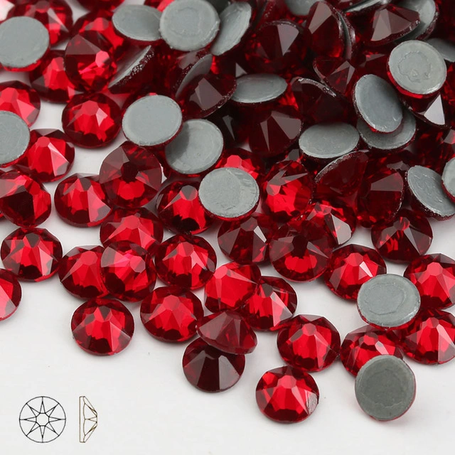 16 Cuts High-Quality K9 Crystal Glass Flat Back Hot Fix Rhinestones for Shoe or Garment Decorations