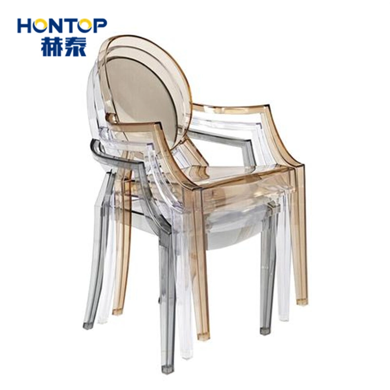 Morden Elegant Wedding Banquet Outdoor Restaurant PMMA Transparent Stackable Luxury Clear Dining Chair