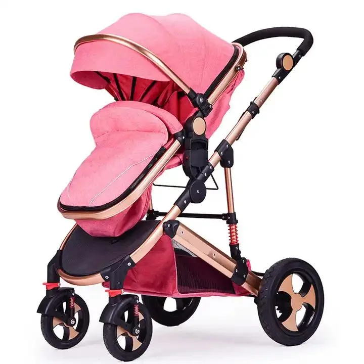 3 in 1 Baby Kinderwagen mit Stoßdämpfer Luxus hoch Landschaft Baby Walkers &amp; Träger