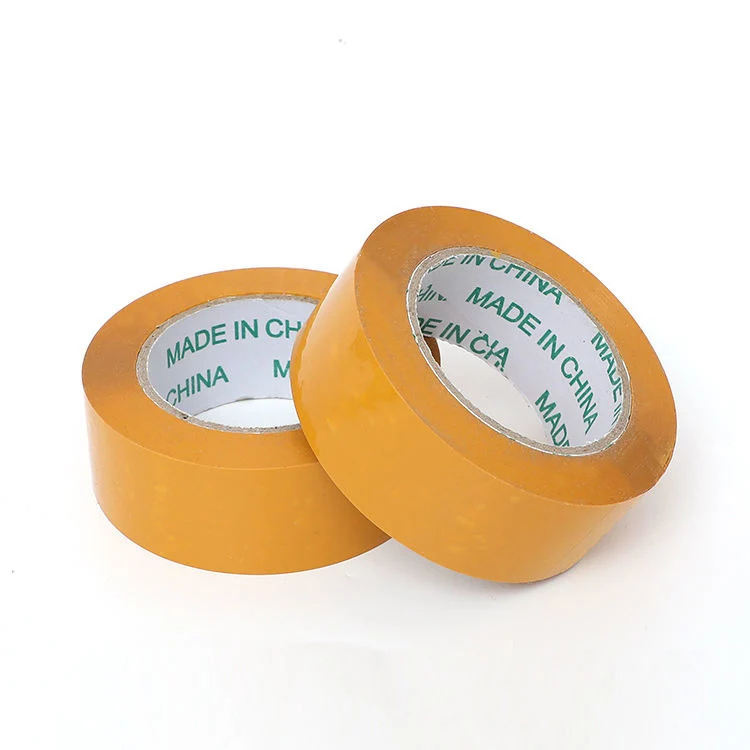 Custom Logo Packaging Office Adhesive Tape Clear Yellowish Transparent OPP BOPP Packing Tape for Carton Sealing