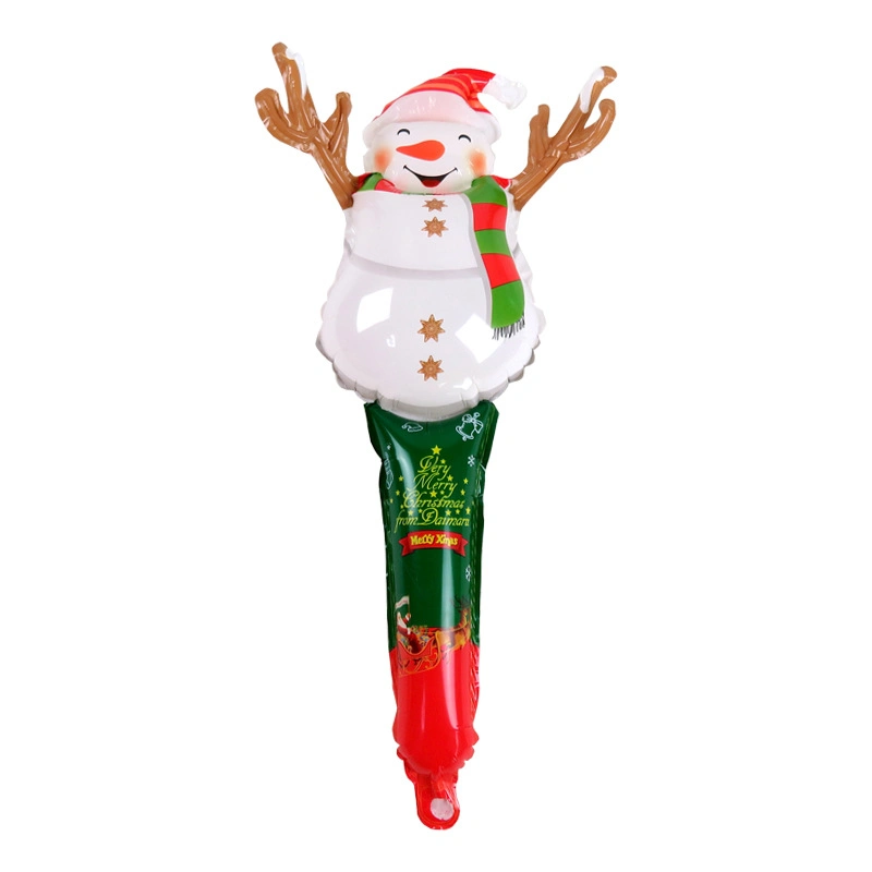 Xmas Party Decoration Supplies Christmas Snowman Cane Foil Balloons for Xmas Photo Backdrop