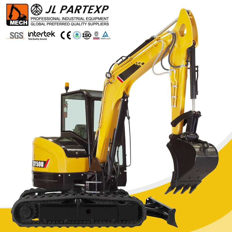 5 Tons Easy to Control of Mini Crawler Excavator in India of Tree Planting Hole Digger