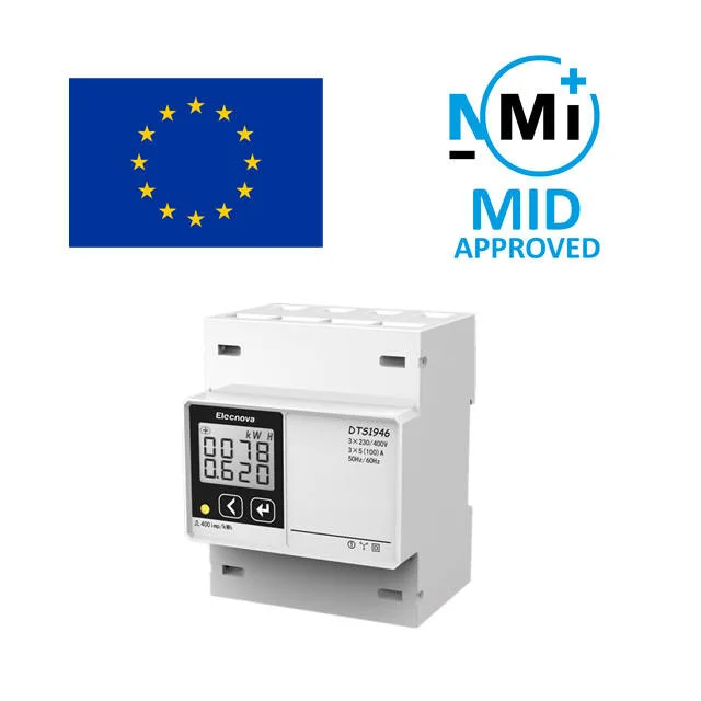 MID Certification Approval Plug-in 3 Phase DIN Rail Mounted Digital Energy Meter