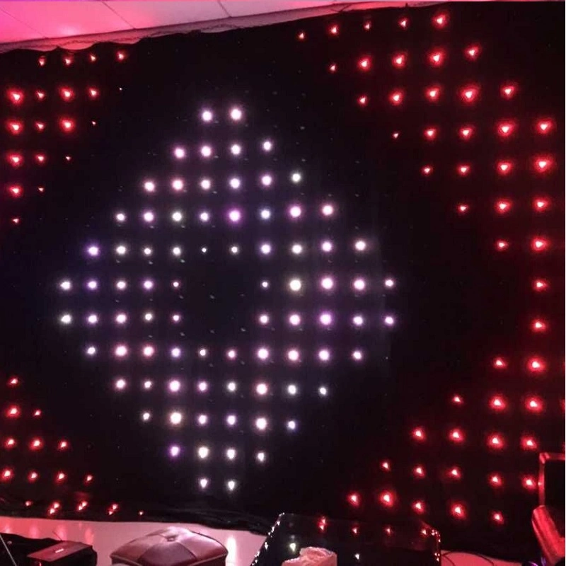 LED RGB couleur pleine vision Vidéo de mariage de rideau de scène pour Disco