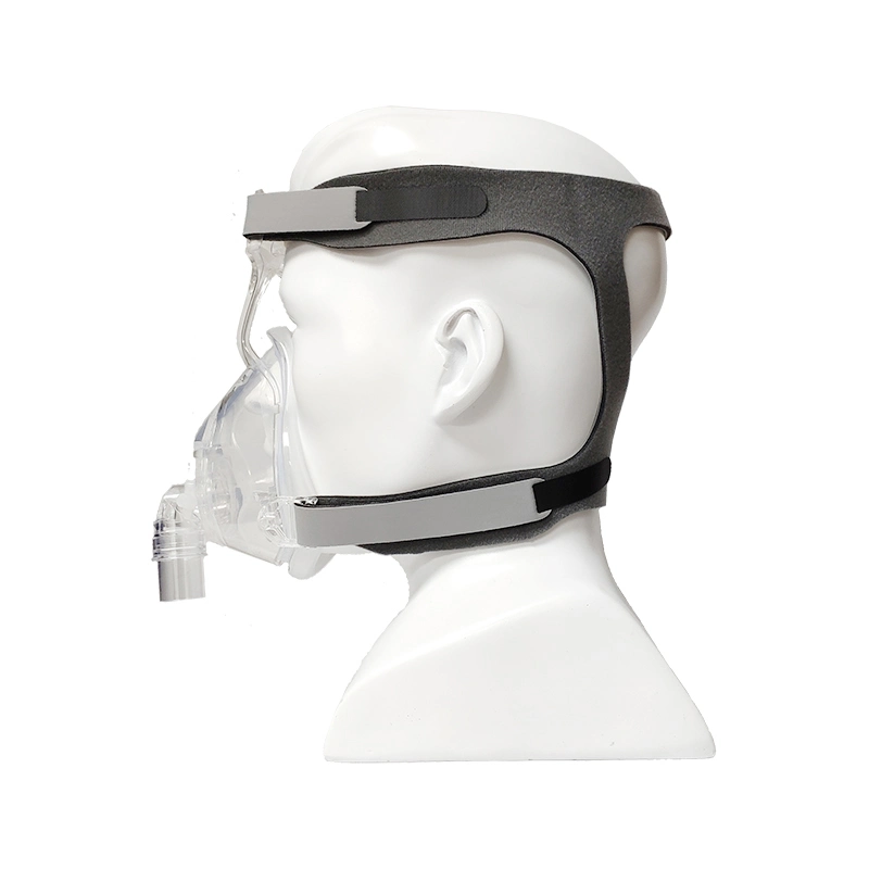 Grau médico Silicone Máscara CPAP tirante com chapéus