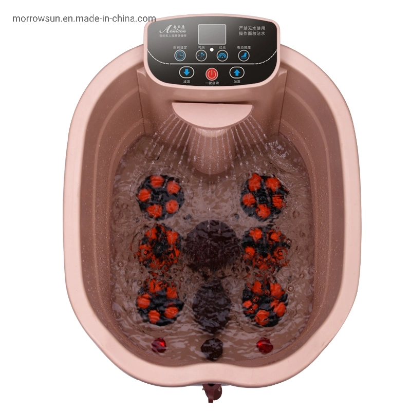 Rolo de terapia de infravermelhos Shiatsu Luxury Portable Electrical High Bucket Air Massajador com pés de bolha SPA Foot Bath