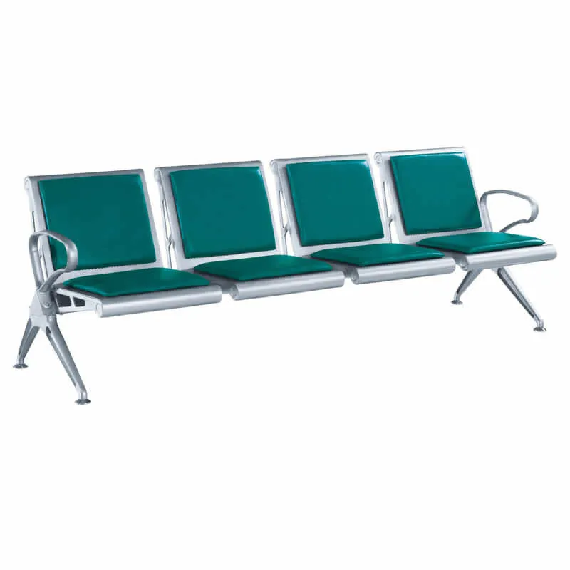 Upholstered Bus Station Leather Aluminium Alloy 2 3 4 5 Seater Medical Office Cheap Salon Airport Hospital Gang Guest Reception Waiting Bench Chair with Arms