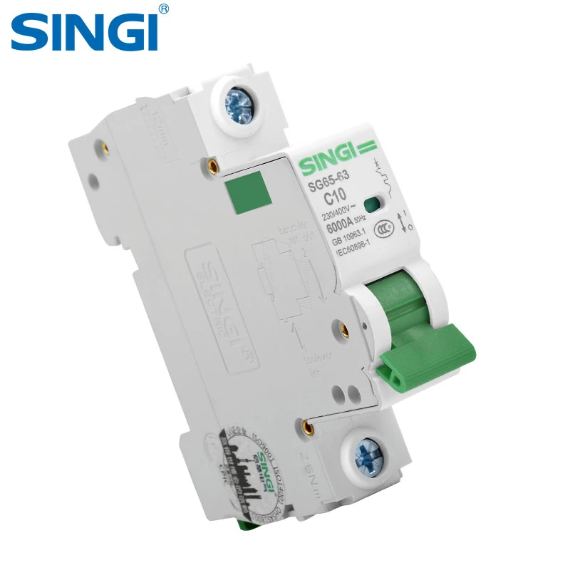 6kA circuito eléctrico MCB miniatura de protección contra sobrecarga de precios de aire Singi Interruptor
