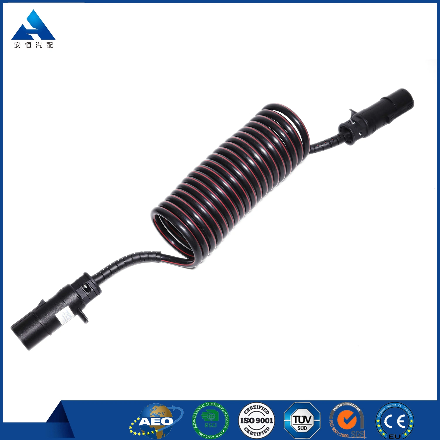 Good Quality Truck Trailer 7 Core Electric Spiral Cable Spiral Wire Cable Seven Core Spring Suzi Coil Spiral Power Cable of Selling