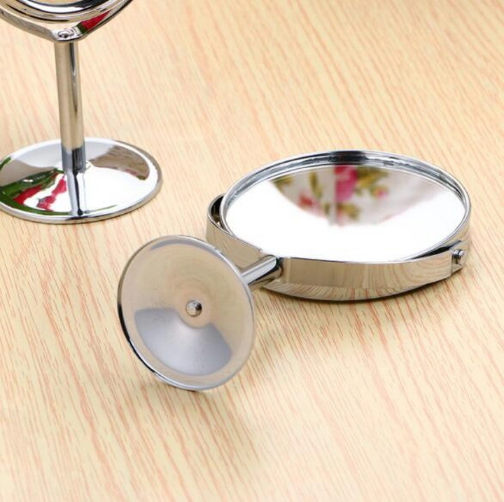 1: 2 Amplification Function Desktop Double-Sided Metal Makeup Mirror