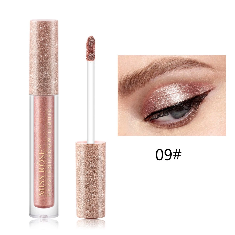 Mr-19 Style européen et américain de nacre fard liquide monochromatique maquillage transfrontières paillettes Sequin fard liquide 12 couleurs