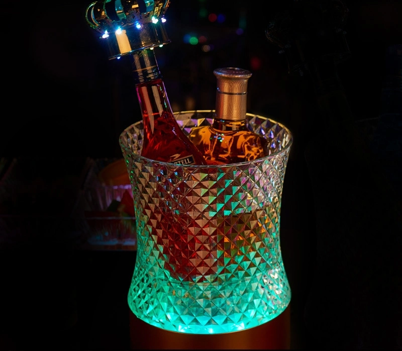 Creative Bar KTV Waist Shaped LED Luminous Acrylic Ice Bucket