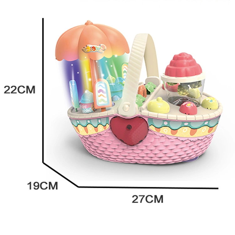 Crianças Mini plástico fingir Definir comida de cozinha Jogo de pipocas eléctrica Carro Mangueira Play Sorvetes Definir Brinquedos