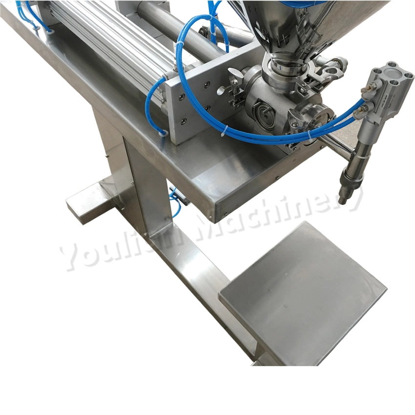 Semi Automatic Horizontal Pneumatic Paste Filling Machine / Nut Peanut Butter Filler