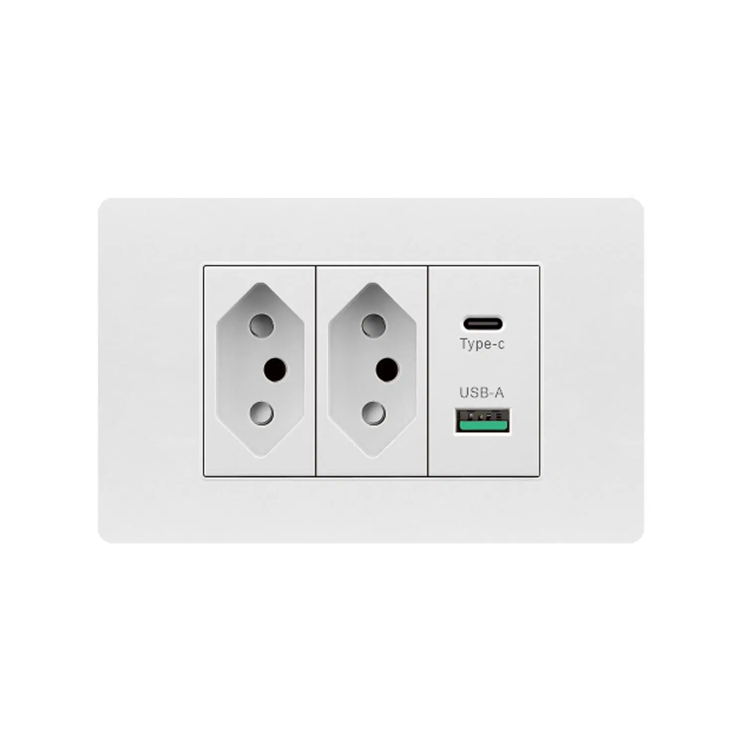 European Style German Standard Power Electrical Socket with USB Type-C