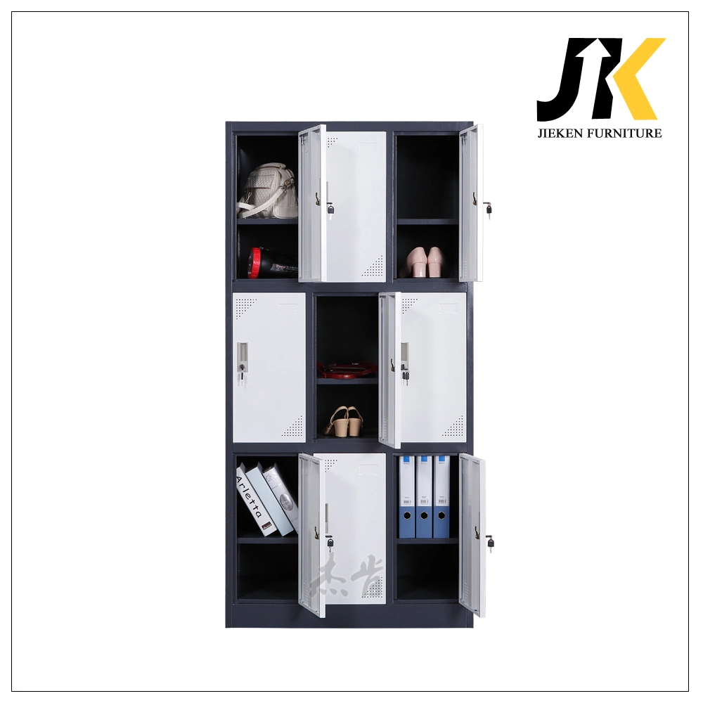 Multi-Purpose Black&White Cheap Metal Sports Locker Clothes Cupboard