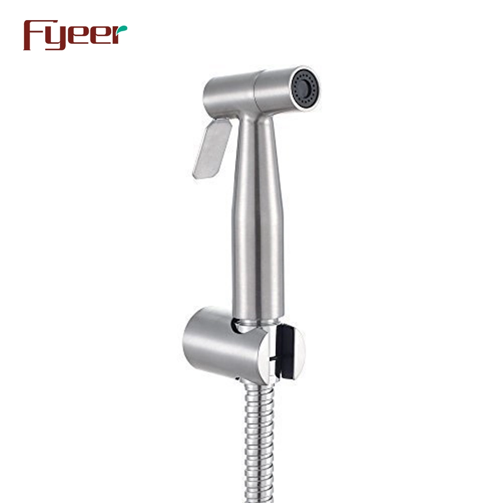 Fyeer 304 Stainless Steel Handheld Bidet Shattaf Spray with Flexible Hose and Holder