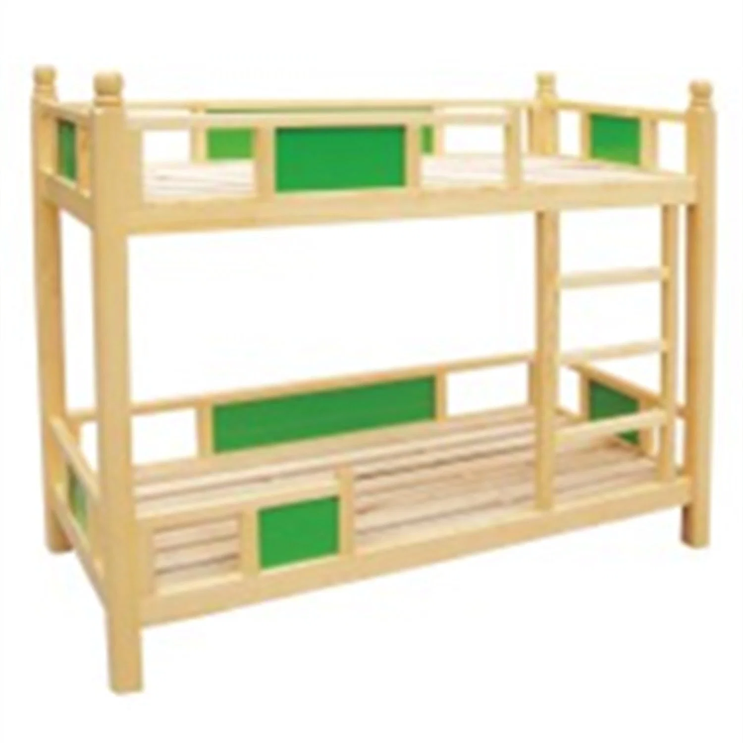 Cama individual de madera maciza para niños de jardín de infantes, muebles escolares para niños Mz61.
