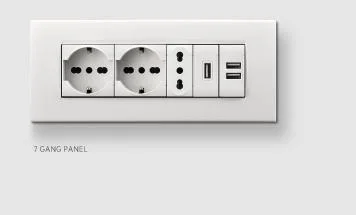 Sockets with USB Charger for Italy