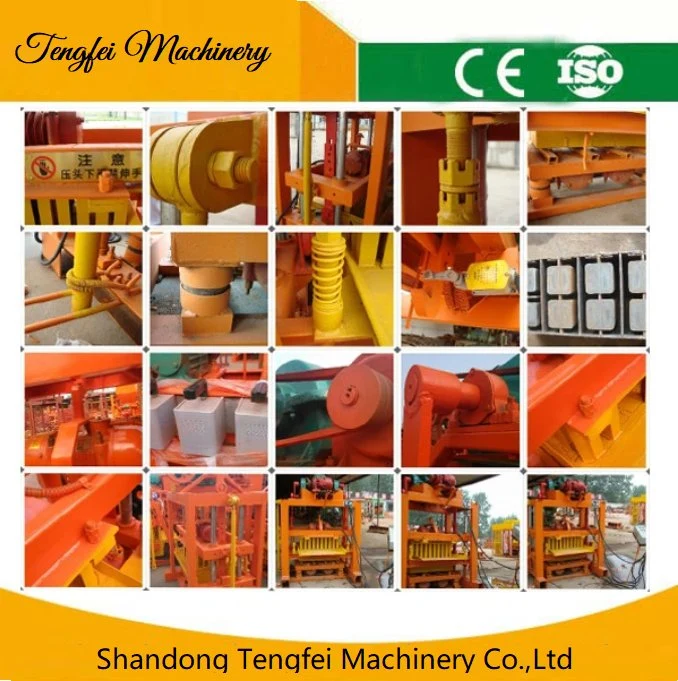 Manual Concrete Baking-Free Concrete Hollow Solid Block Brick Making Machine (QTJ4-40) Popular in Nigeria