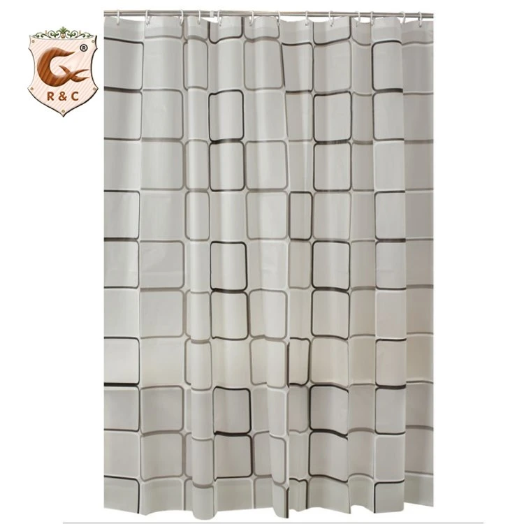 Modern Style Hotel Bathroom Curtains PEVA 3D Shower Curtain