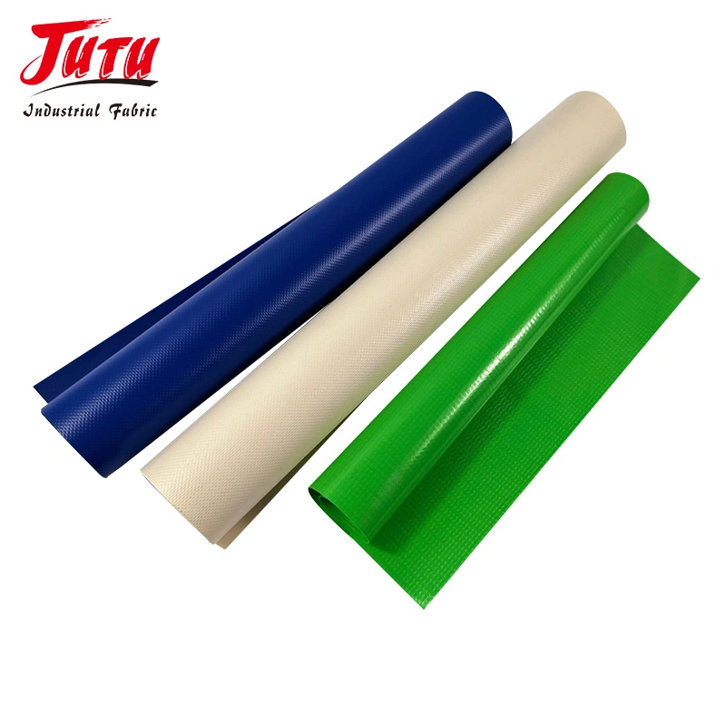 Jutu Corporate Identity Anti-Mehltau, Anti-Static Behandlung helle Farben Grün Material feuerfest beschichtete PVC-Tarpaulin