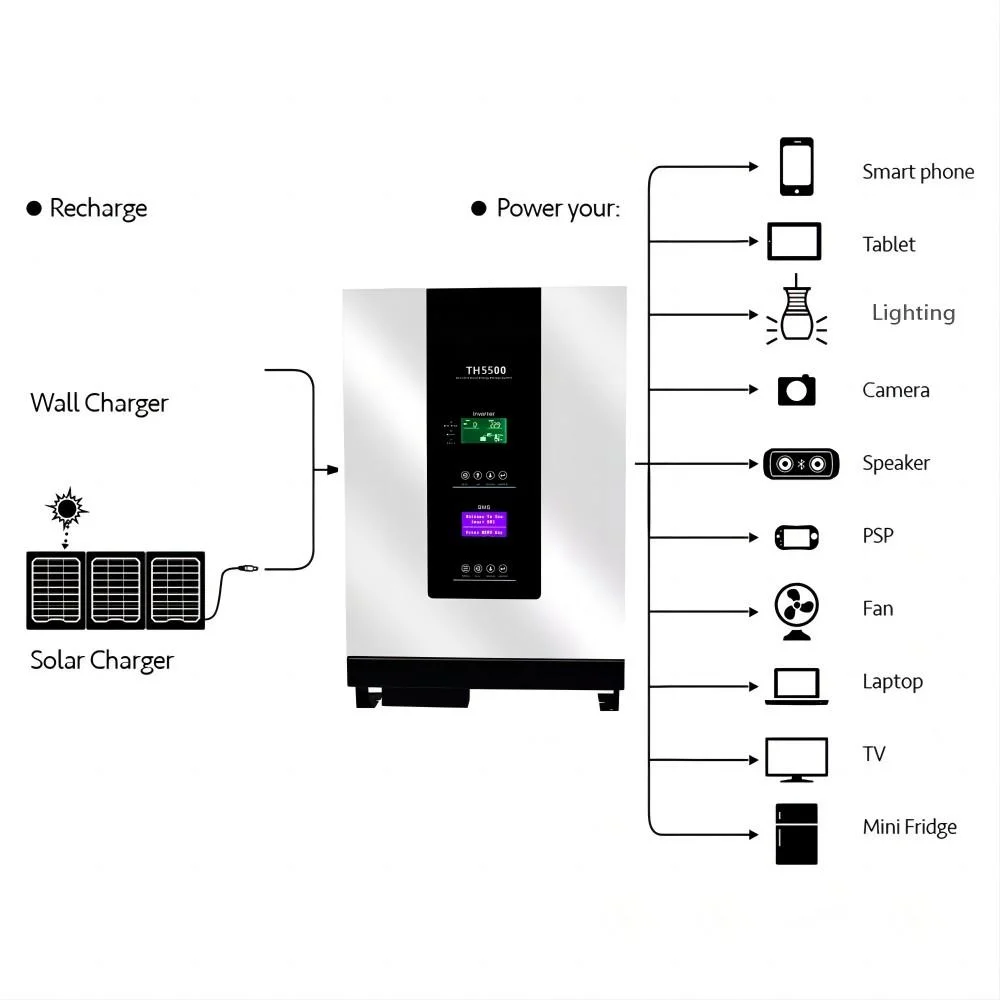 Solar & Wind Inverter 5kw 3kw All in One Solar System off Grid Inverter Battery 48V for Solar System 3072wh