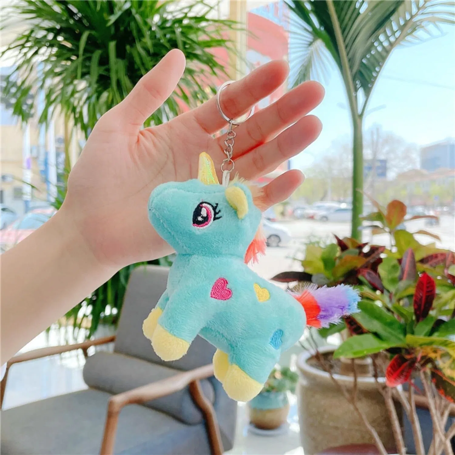 16cm Soft Stuffed Baby Toys Hot Sell Plush Unicorn Keychain